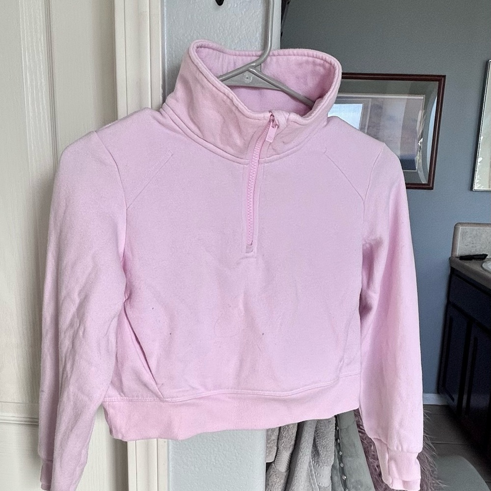 All in Motion Women's Soft Pink Half-Zip Sweatshirt